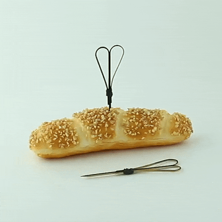 Black Bamboo Skewer With Looped Heart Design - 3.9in - 2000 Pcs