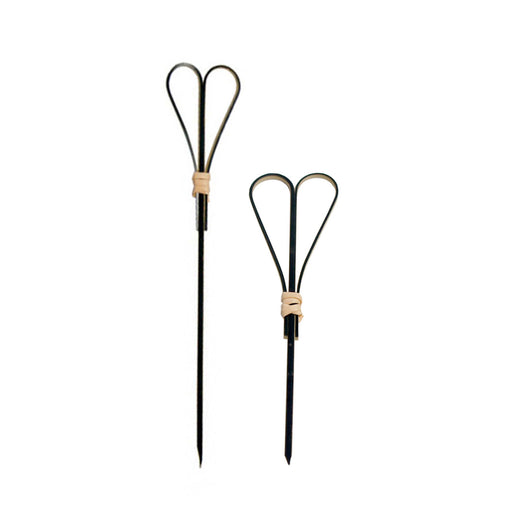 Black Bamboo Skewer With Looped Heart Design - 3.9in - 2000 Pcs