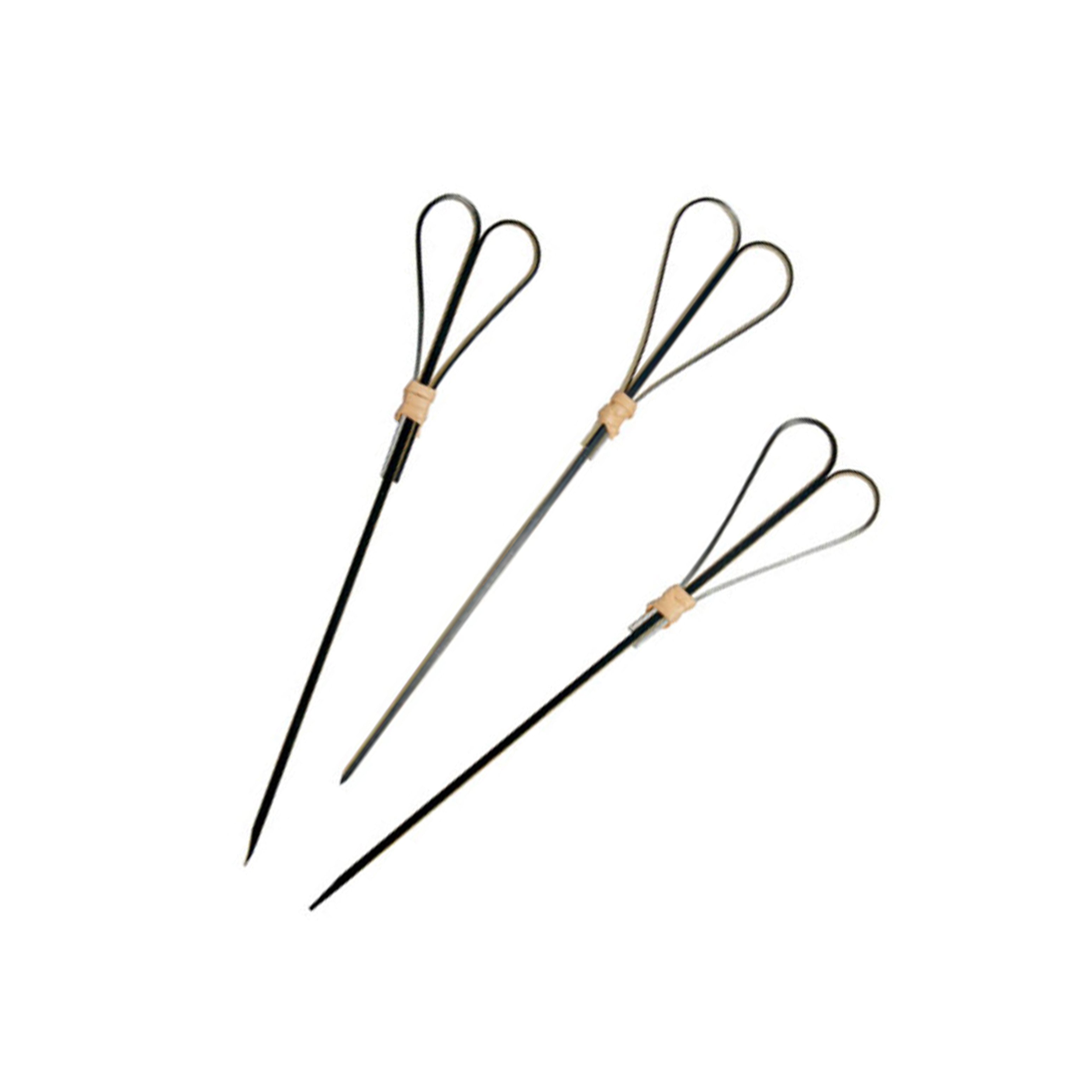 Black Bamboo Skewer With Looped Heart Design - 5.9in - 2000 Pcs
