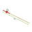 KYOTO Bamboo Pick with 1 Red Bead & Red End - L:3.5in - 2000 pcs