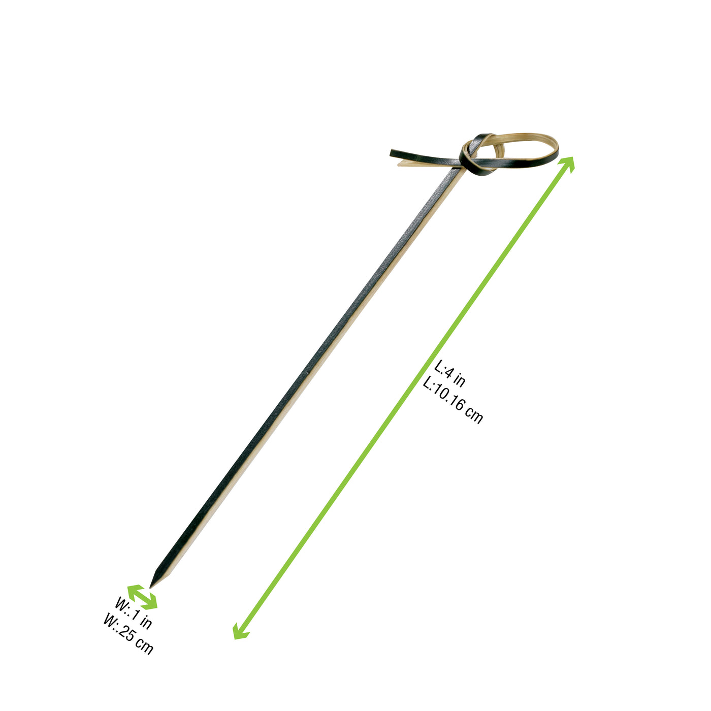 Black Looped Bamboo Skewer -3.9in - 2000 Pcs