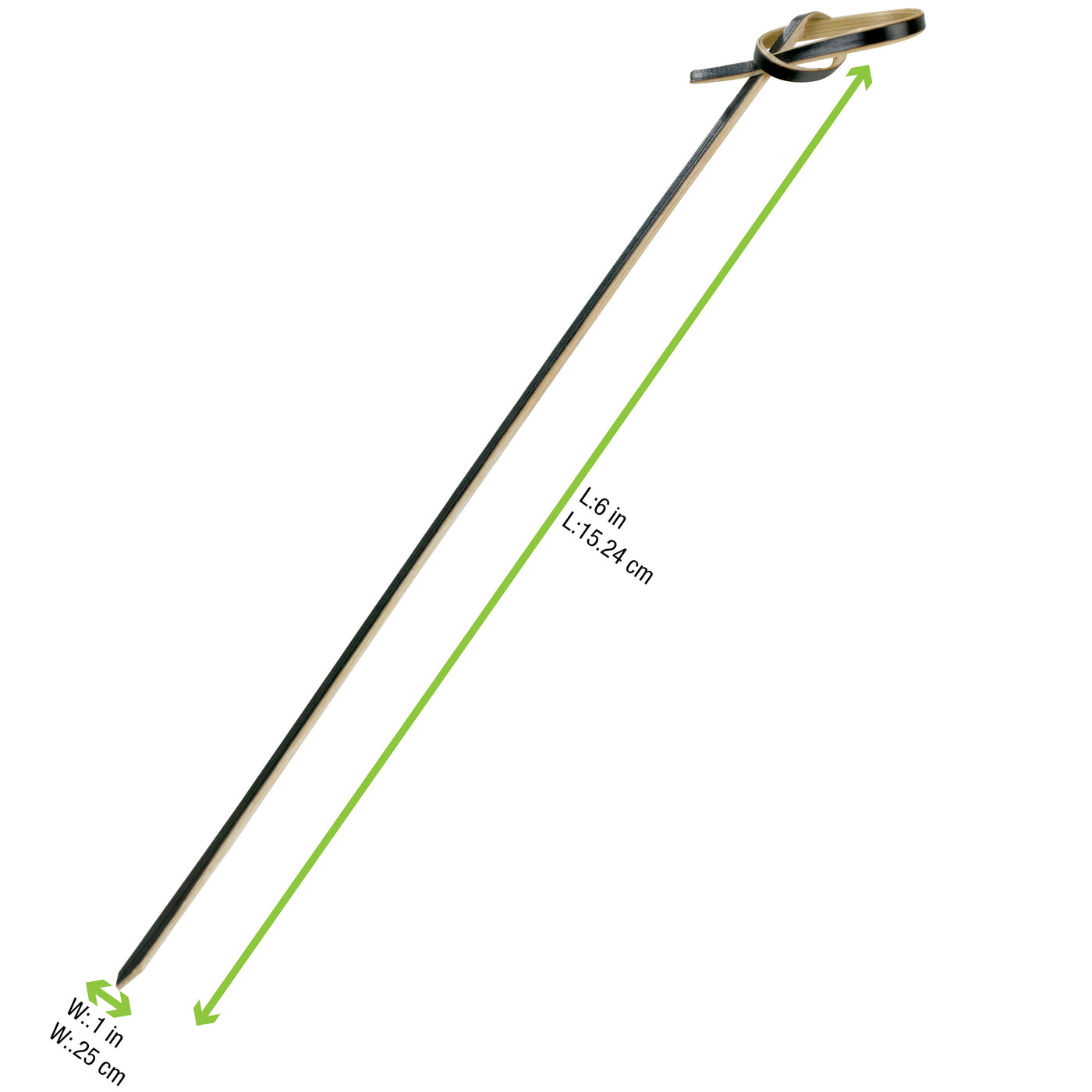 Black Looped Bamboo Skewer -5.9in - 2000 Pcs
