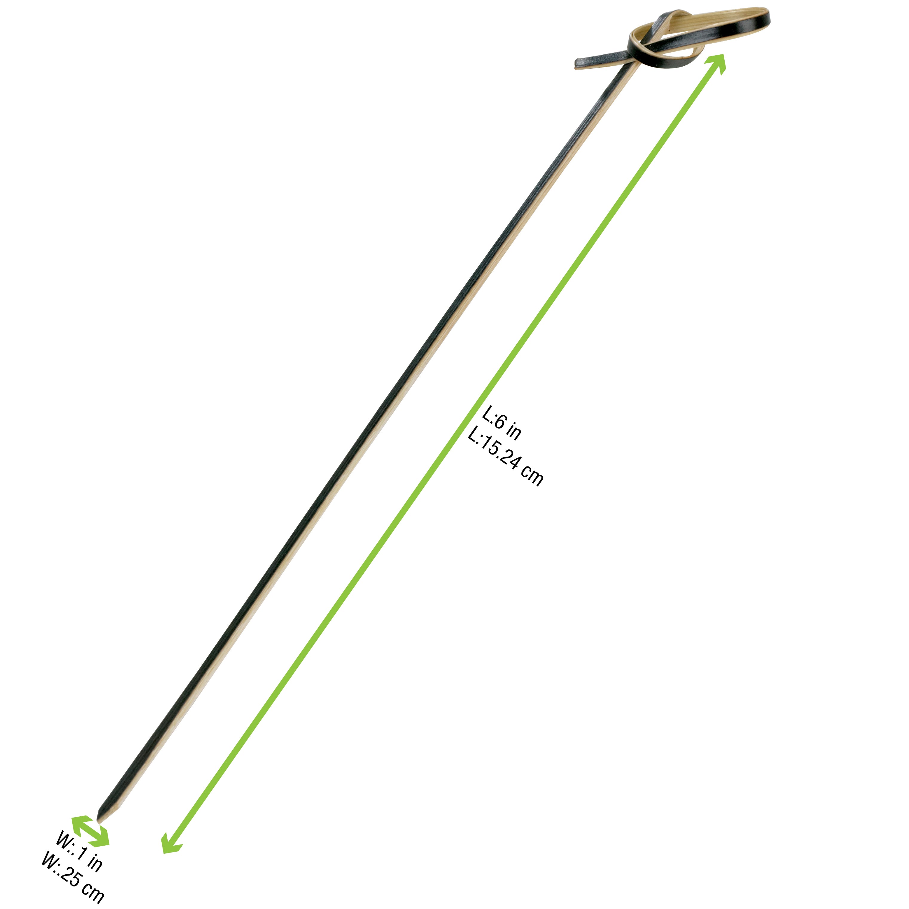 Black Looped Bamboo Skewer -5.9in - 2000 Pcs