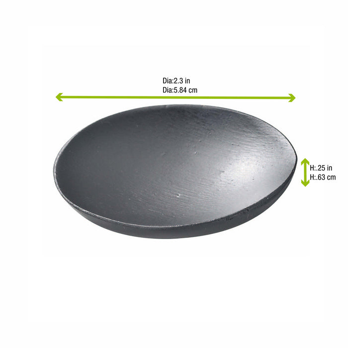 Round Black Bamboo Mini Dish - D:2.4in - 144 Pcs