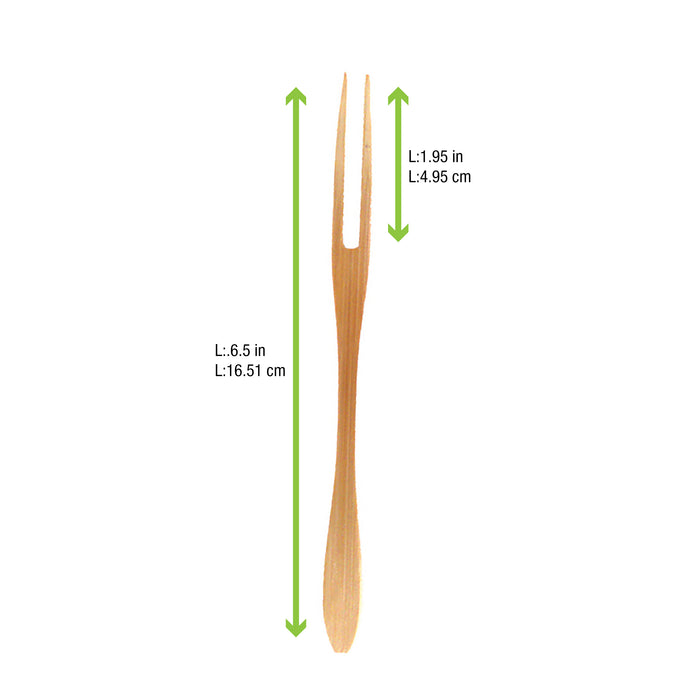 Bamboo Flat Fork - 6.5in - 500 Pcs