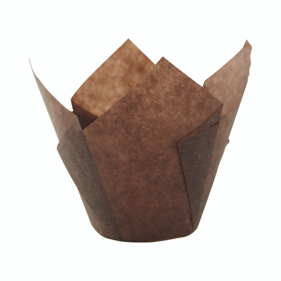 Tulip Dark Brown Silicone Baking Cup - 3oz D:1.8in - 1000 Pcs