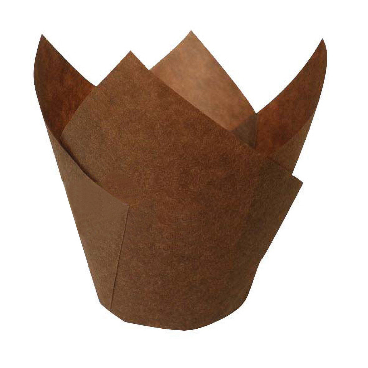 Tulip Dark Brown Greaseproof Baking Cup - 8oz - 6.9 X 6.9in H:3.6in D:2in - 1000 Pcs