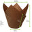 Tulip Dark Brown Greaseproof Baking Cup - 8oz - 6.9 X 6.9in H:3.6in D:2in - 1000 Pcs