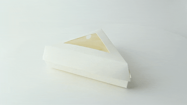 White Slice Box With PE Window Lid - 12oz 6.7 X 5.1in - 200 Pcs