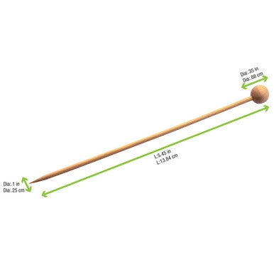 Natural Bamboo Ball Skewer - L:5.5in - 2000 pcs