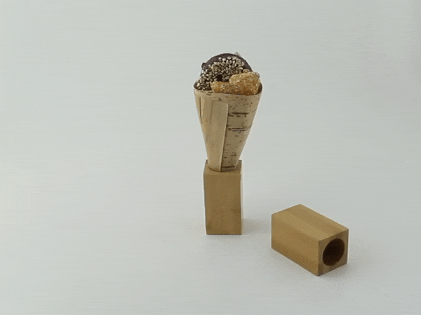 Dual Use Bamboo Picks And Cone Holder - 1.18 X 1.18 X 2.16in - 50 Pcs