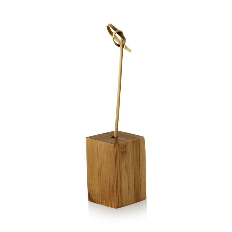 Dual Use Bamboo Picks And Cone Holder - 1.18 X 1.18 X 2.16in - 50 Pcs