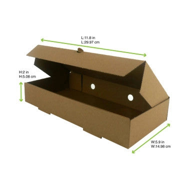 Brown Kraft Box - L:11.8in W:5.9in H:2in - 100pcs