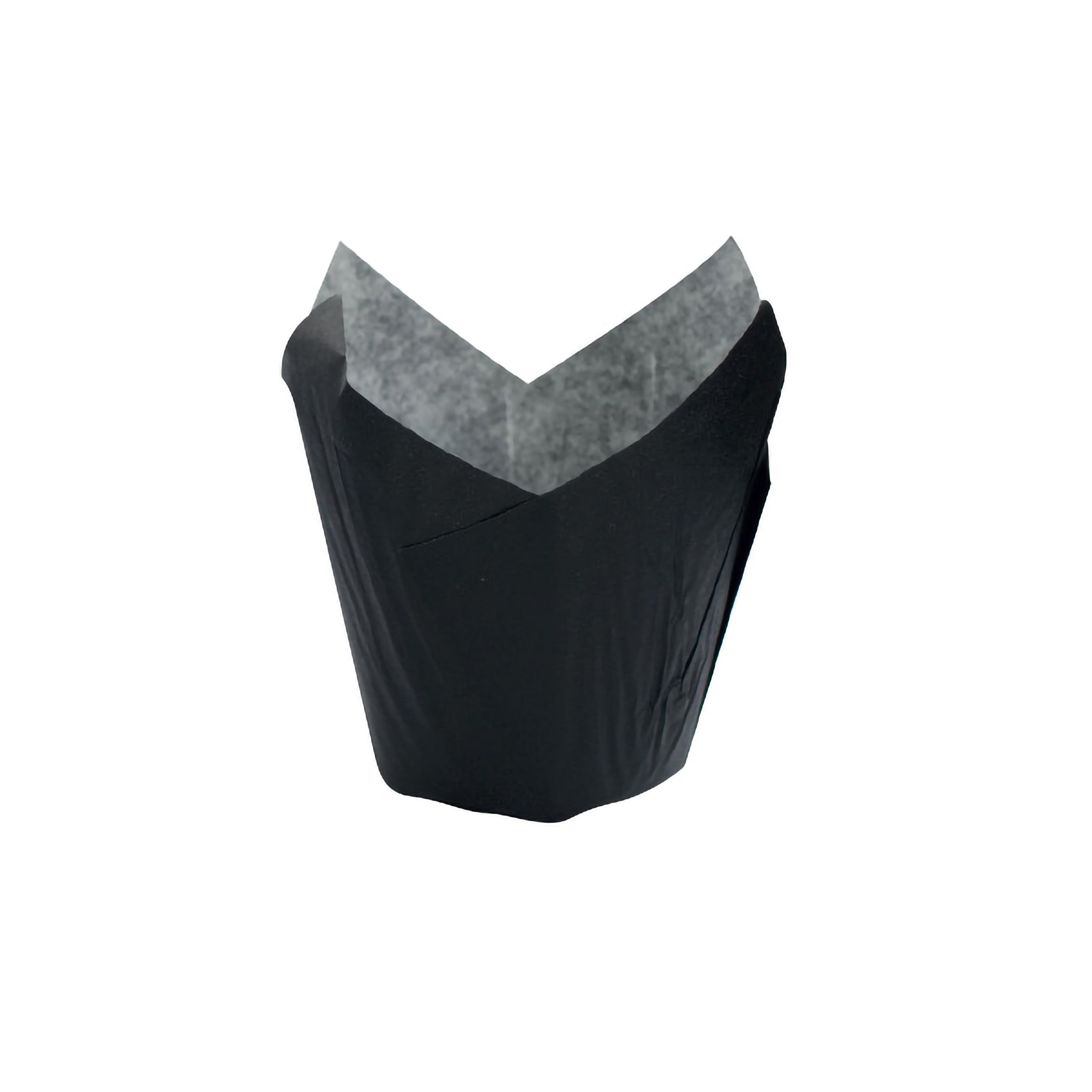 Tulip Black Greaseproof Baking Cup - 8oz 6.9 X 6.9in H:3.6in D:2in - 1200 Pcs