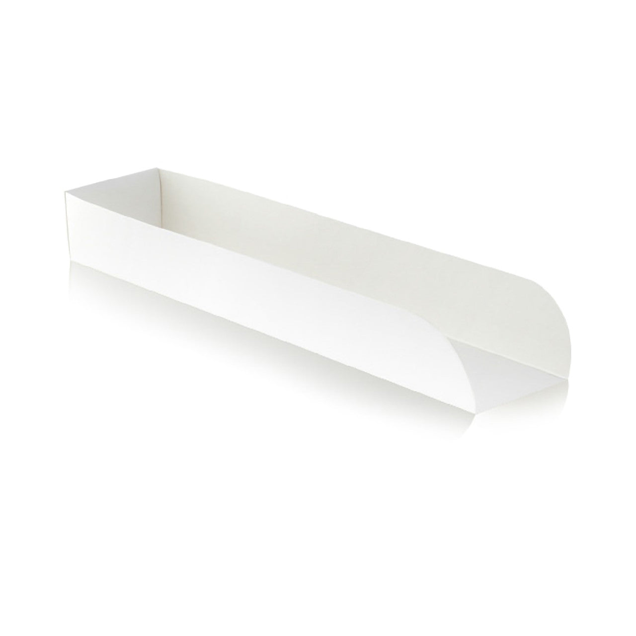 White Hot Dog Tray - L:9.75 X W:2.1in H:1.3in 1000 Trays