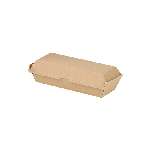 Kraft Corrugated Hot Dog Clamshell (200 Containers Per Case)