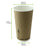 20oz Kraft Compostable Rippled Cup -500 Cups Per Case