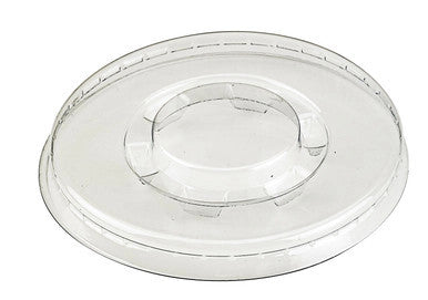 Clear PET flat lid 210GKL80 for 4oz kraft and noir paper cups