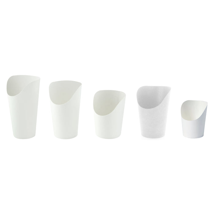 White Mini Fries/Wrap Cup - 2oz D:1.9in H:3.1in - 500 Pcs
