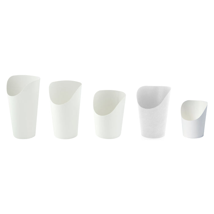White Kraft Wrap Cup - 12oz H:5.3 D:2.36in - 1000 Pcs