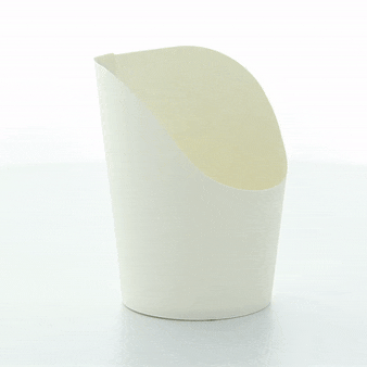 White Mini Fries/Wrap Cup - 2oz D:1.9in H:3.1in - 500 Pcs
