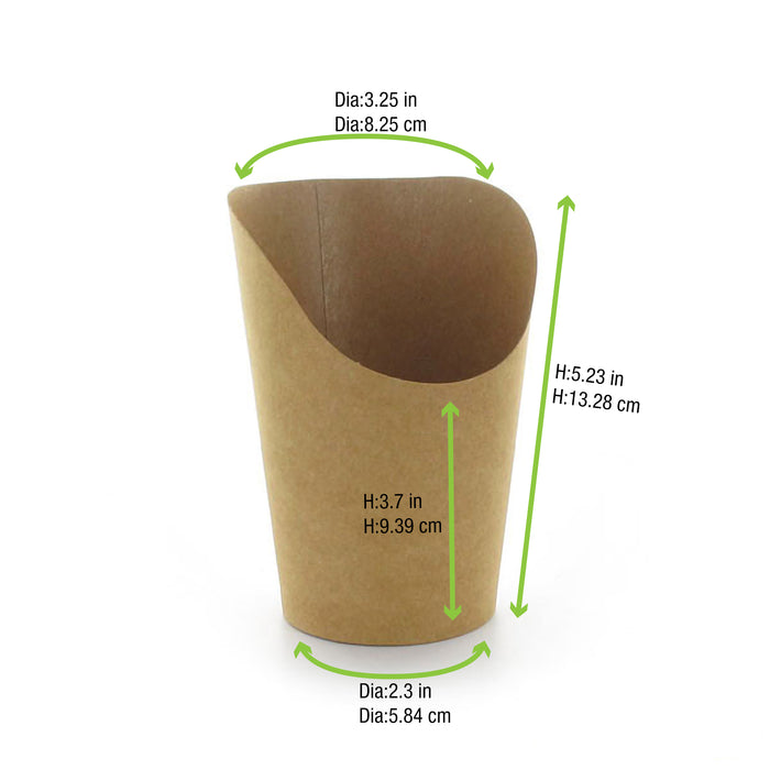 Kraft Wrap Cup - 12oz H:5.3 D:3in - 1000 Pcs