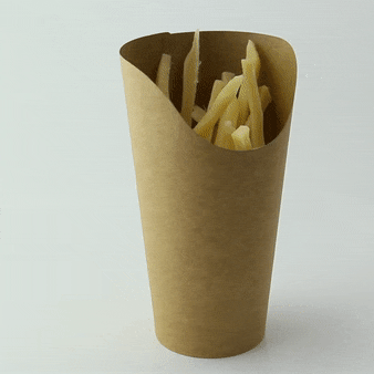 Kraft Wrap Cup - 14oz H:6.3 D:3in - 1000 Pcs