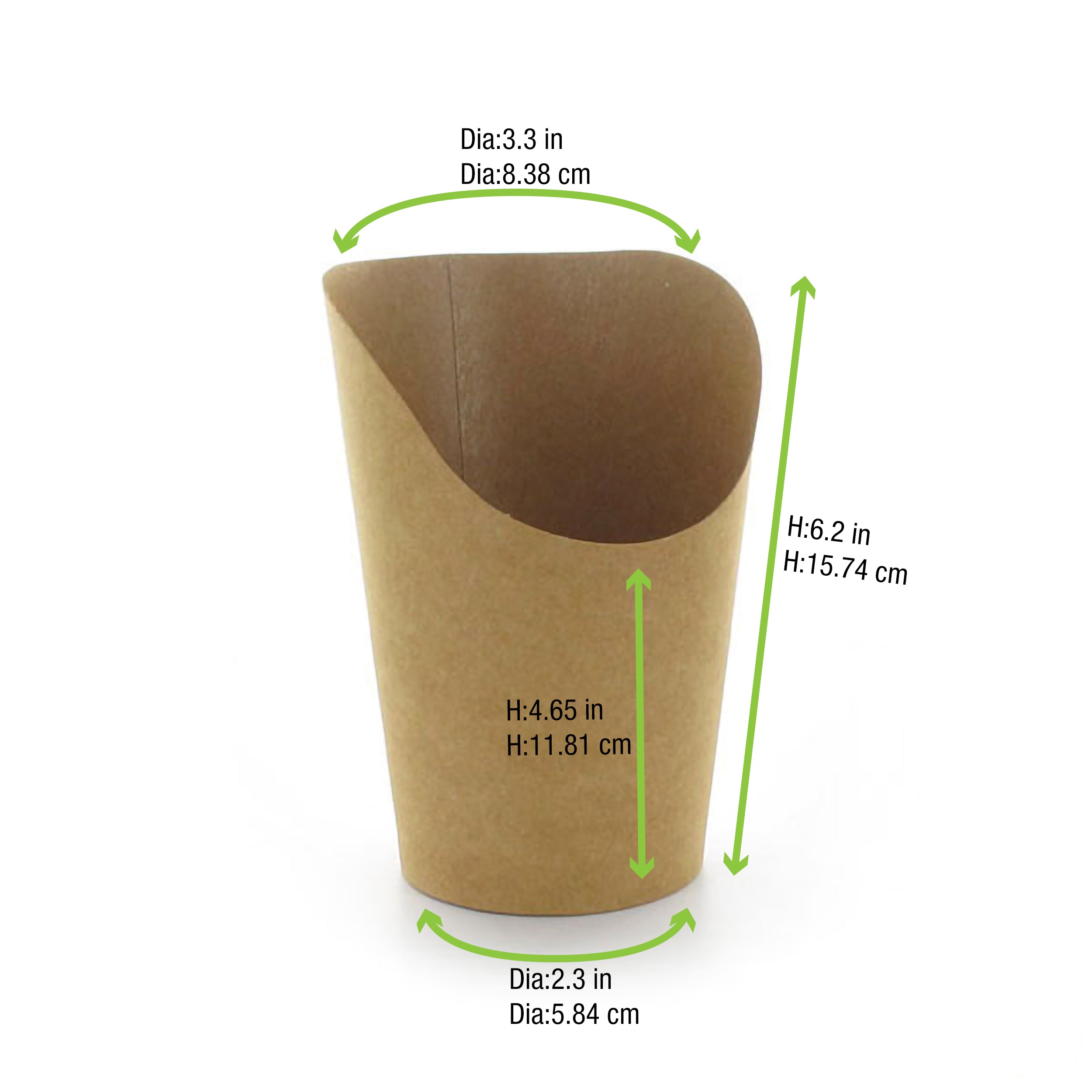 Kraft Wrap Cup - 14oz H:6.3 D:3in - 1000 Pcs