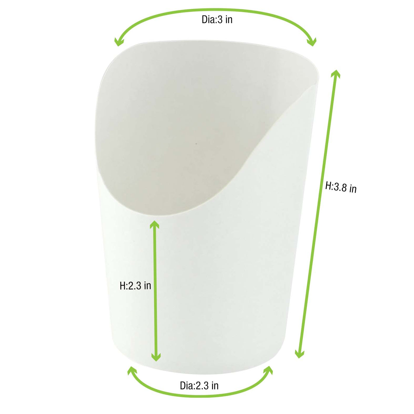 White Wrap Cup - 6oz D:3in H:3.9in - 1000 Pcs