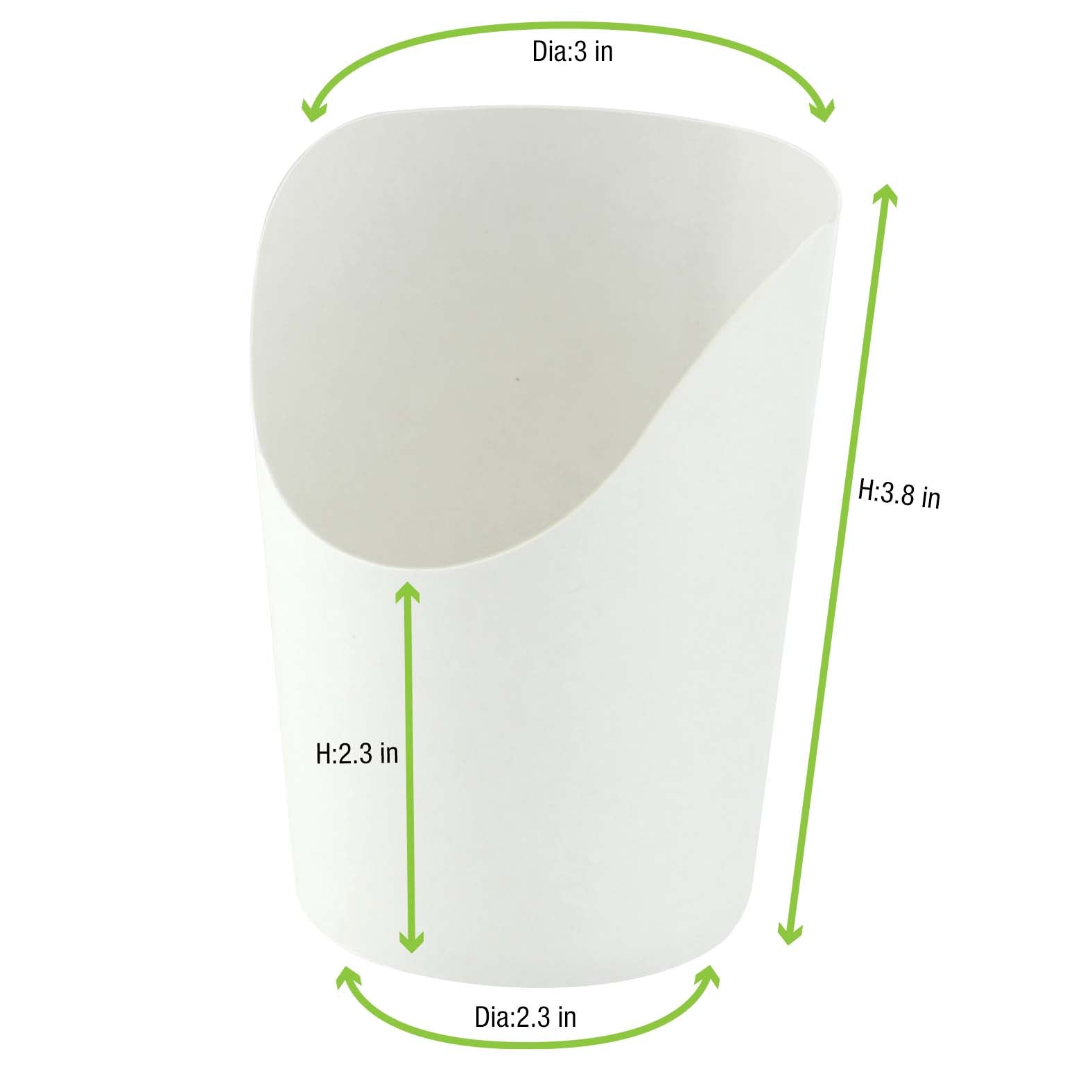 White Wrap Cup - 6oz D:3in H:3.9in - 1000 Pcs
