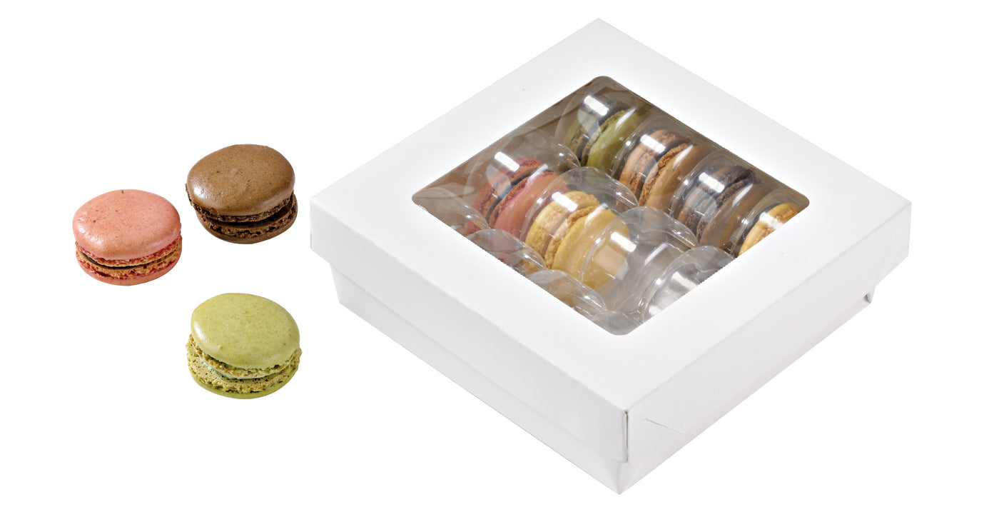 Kray Boxes With PET Window Lid - 32oz 5.5 X 5.5 X 2in - 250 Pcs (Avail. Kraft or White)
