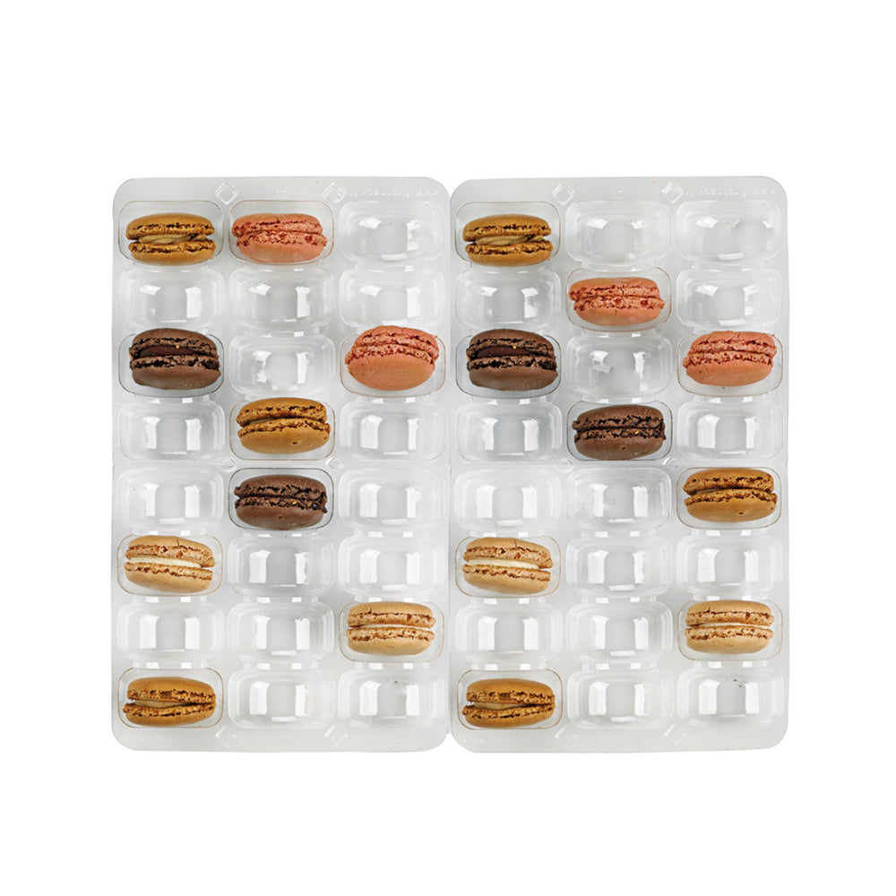 Insert For 48 Macarons (6x8) With Clip Closure - 14.17 X 10 X 1.18in (100 Pieces)