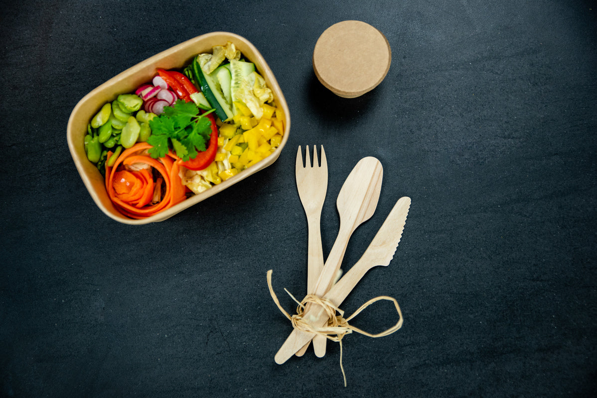 Rectangular Kraft Meal Box With Lamination - 32oz L:6.8in W:4.8in H:3in - 200 Pcs