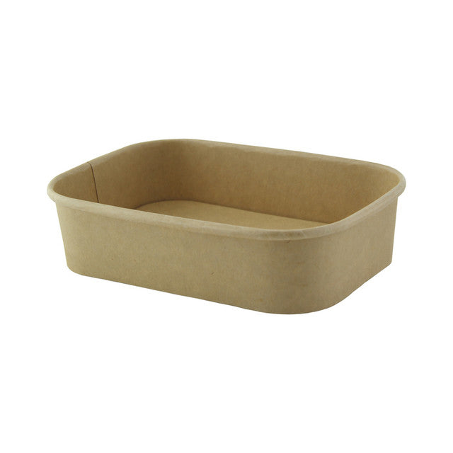 Rectangular Kraft Meal Box With Lamination - 16oz L:6.8in W:4.8in H:1.6in - 200 Pcs