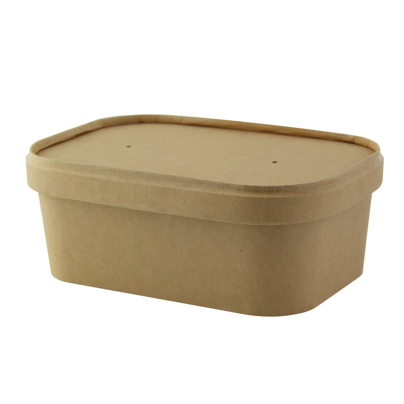 Rectangular Kraft Meal Box With Lamination - 24oz L:6.8in W:4.8in H:2.2in - 200 Pcs