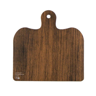 Disposable Charcuterie Board with Handle – 8" x 8" Wood & Marble Print Cardboard Serving Plank