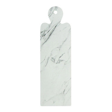Disposable Charcuterie Board – 11.6" x 3.5" Wood & Marble Print Cardboard Serving Plank