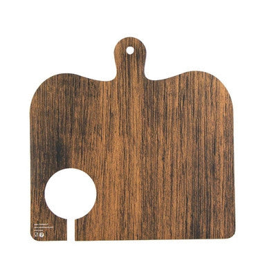 Disposable Charcuterie Board with Handle – 11" x 11" Wood & Marble Print Cardboard Serving Plank