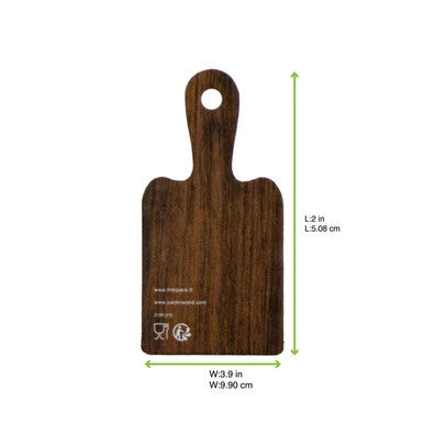 Disposable Charcuterie Board – 3.9" x 2" Wood & Marble Print Cardboard Serving Plank