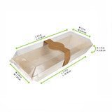 Rectangular Samurai Wooden Tray -14oz L:8.5 X W:3.4 X H:1.15in 100 Pcs/Cs