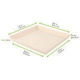 Square Samurai Wooden Dish -42oz L:9.1 X W:9.1 X H:.9in 100 Pcs/Cs