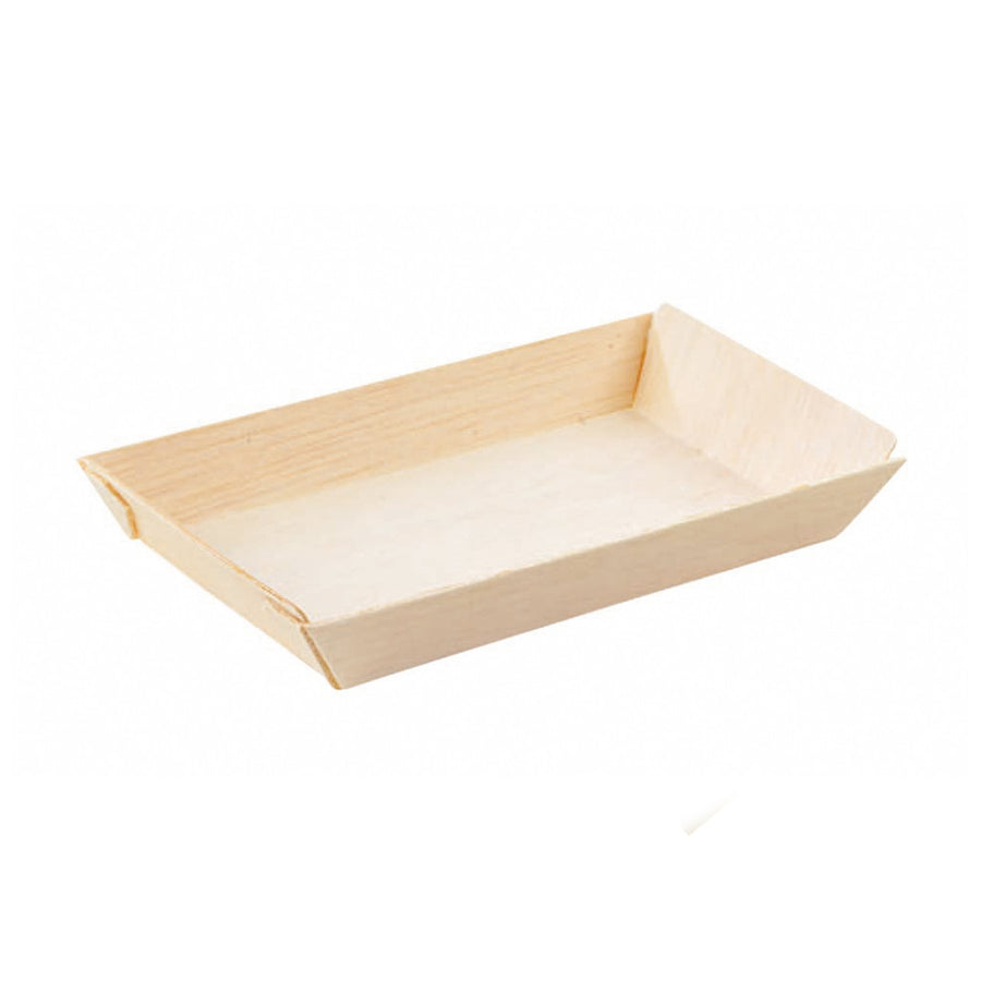 Rectangular Samurai Wooden Dish -5oz L:5.15 X W:2.55 X H:.7in 100 Pcs/Cs
