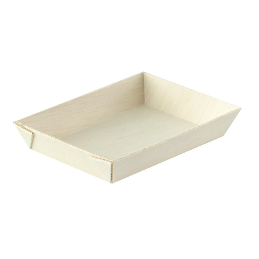 Samurai Mini Rectangular Wooden Tray - L:3.4 X W:2.4 X H:.6in 200 Pcs/Cs