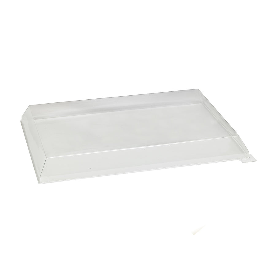 Clear PET Lid For 210SAMBQ274 - L:15.6 X W:11 X H:1.5in ( 50 Lids Per Case)