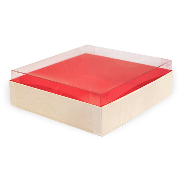 CLEAR PET LID FOR 210SAMRED160 - 6.10 X 6.10 X 1.96IN - 100 PCS