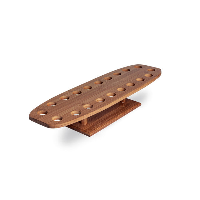 20 Holes Bamboo Reusable Cone And Temaki Display - 13.8 X 10.2 X 1in - 1 Pc