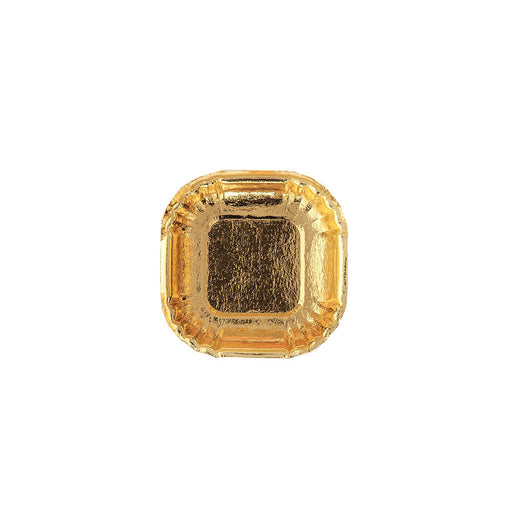 Gold 3-15/16" x 3-15/16" Mini Square Pastry Tray (500 Trays Per Case)