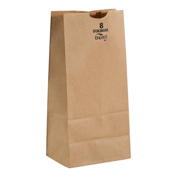 DURO BAG 71008 8 Kraft Bulwark Bag 57 (6.13 x 4.13 x 12.44) 400 BAGS