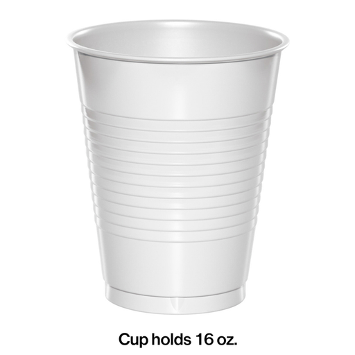 White 16oz Plastic Cups (240 Cups Per Case)