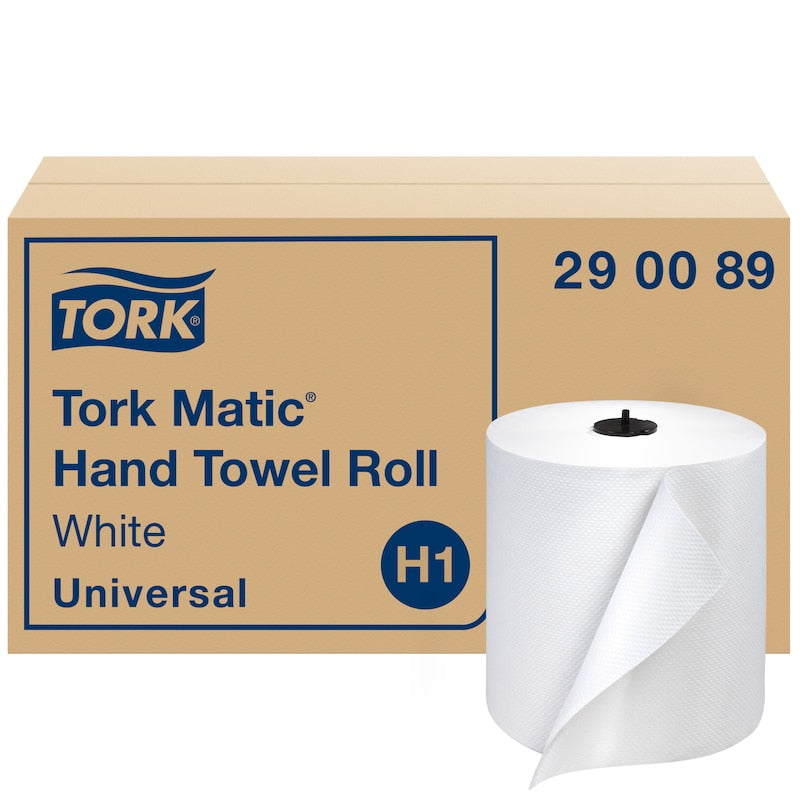 Tork® Universal Matic® Basic Roll Towel 1 Ply, White, 7.7" x 700 (6 Rolls)